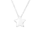 Star - 925 Sterling Silver Silver Necklaces SD17073