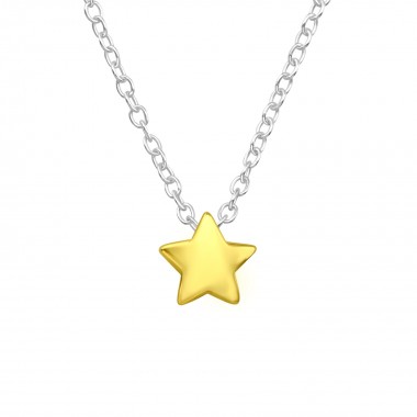 Star - 925 Sterling Silver Silver Necklaces SD17719