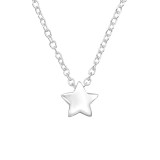 Star - 925 Sterling Silver Silver Necklaces SD17741