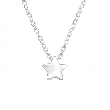 Star - 925 Sterling Silver Silver Necklaces SD17741