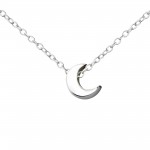Crescent - 925 Sterling Silver Silver Necklaces SD17742 Crescent - 925 Sterling Silver Silver Necklaces SD17742
