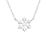 Snowflake - 925 Sterling Silver Silver Necklaces SD19390