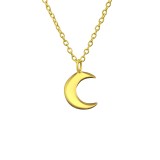 Crescent Moon - 925 Sterling Silver Silver Necklaces SD19583