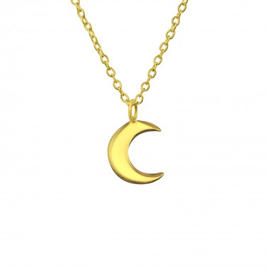 Crescent Moon - 925 Sterling Silver Silver Necklaces SD19583