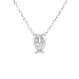 Owl - 925 Sterling Silver Silver Necklaces SD19672