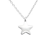 Star - 925 Sterling Silver Silver Necklaces SD21821