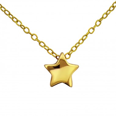 Star - 925 Sterling Silver Silver Necklaces SD22346