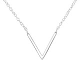 Plain Inline - 925 Sterling Silver Silver Necklaces SD22350