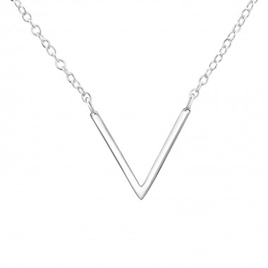 Plain Inline - 925 Sterling Silver Silver Necklaces SD22350