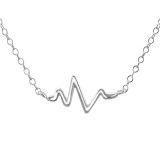 Wave Inline - 925 Sterling Silver Silver Necklaces SD22353