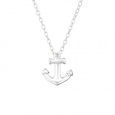Anchor - 925 Sterling Silver Silver Necklaces SD23532