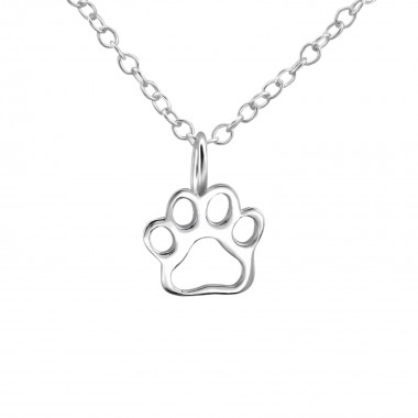 Foot Dog - 925 Sterling Silver Silver Necklaces SD23797