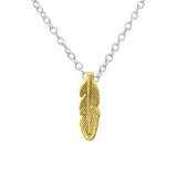 Feather - 925 Sterling Silver Silver Necklaces SD24287