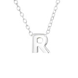 "R" - 925 Sterling Silver Silver Necklaces SD24295