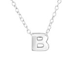 "B" - 925 Sterling Silver Silver Necklaces SD24297