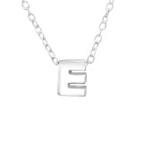 "E" - 925 Sterling Silver Silver Necklaces SD24299