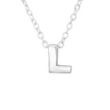 "L" - 925 Sterling Silver Silver Necklaces SD24304