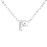 "P" - 925 Sterling Silver Silver Necklaces SD24306