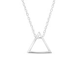 Triangle - 925 Sterling Silver Silver Necklaces SD25837
