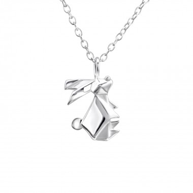 Origami Rabbit - 925 Sterling Silver Silver Necklaces SD26037