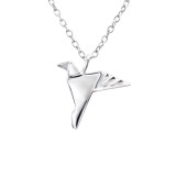 Origami Bird - 925 Sterling Silver Silver Necklaces SD26049
