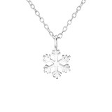 Snowflake - 925 Sterling Silver Silver Necklaces SD29888