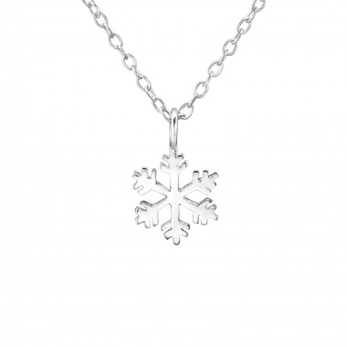 Snowflake - 925 Sterling Silver Silver Necklaces SD29888