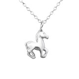 Horse - 925 Sterling Silver Silver Necklaces SD29889
