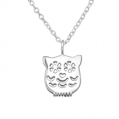 Owl - 925 Sterling Silver Silver Necklaces SD29890