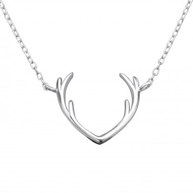 Antler - 925 Sterling Silver Silver Necklaces SD29931