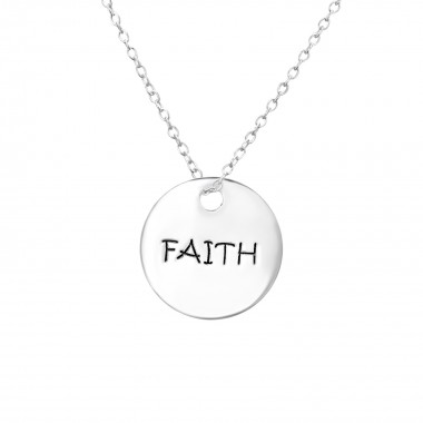 Faith Tag - 925 Sterling Silver Silver Necklaces SD30099