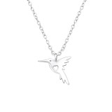 Hummingbird - 925 Sterling Silver Silver Necklaces SD32219
