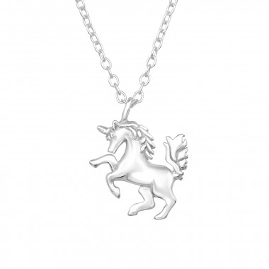 Unicorn - 925 Sterling Silver Silver Necklaces SD32222