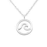 Wave - 925 Sterling Silver Silver Necklaces SD32223