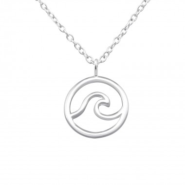Wave - 925 Sterling Silver Silver Necklaces SD32223
