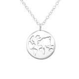 Earth - 925 Sterling Silver Silver Necklaces SD32224