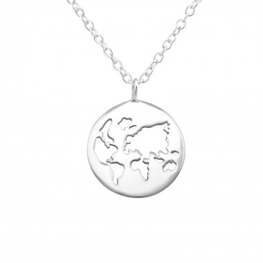 Earth - 925 Sterling Silver Silver Necklaces SD32224