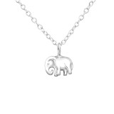 Elephant - 925 Sterling Silver Silver Necklaces SD32229