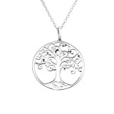 Tree Of Life - 925 Sterling Silver Silver Necklaces SD32239