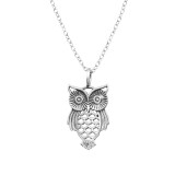 Owl - 925 Sterling Silver Silver Necklaces SD32240
