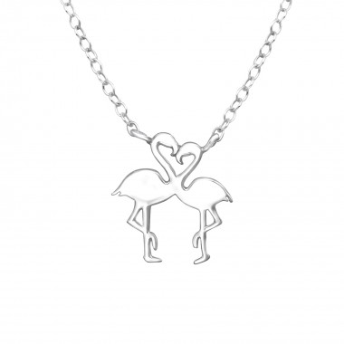 Flamingo Lover - 925 Sterling Silver Silver Necklaces SD32257