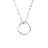 Hanging Ring - 925 Sterling Silver Silver Necklaces SD32418