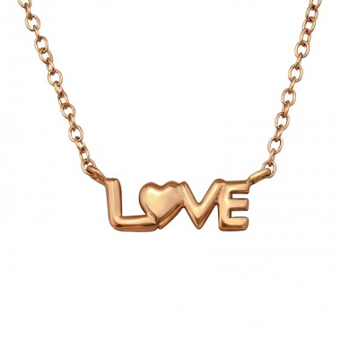 Love - 925 Sterling Silver Silver Necklaces SD32946