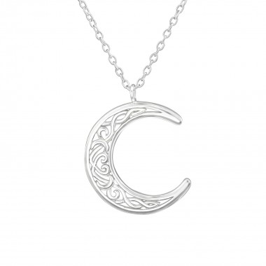 Moon - 925 Sterling Silver Silver Necklaces SD33805