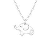 Elephant - 925 Sterling Silver Silver Necklaces SD33806