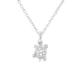 Turtle - 925 Sterling Silver Silver Necklaces SD34459