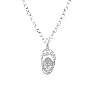 Flip Flop - 925 Sterling Silver Silver Necklaces SD34971