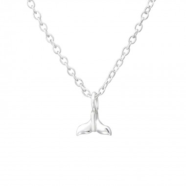 Whale's Tail - 925 Sterling Silver Silver Necklaces SD35073