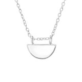 Semicircle - 925 Sterling Silver Silver Necklaces SD35188