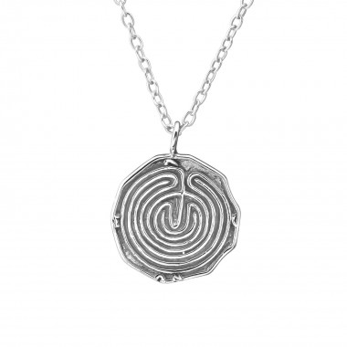 Maze - 925 Sterling Silver Silver Necklaces SD36304